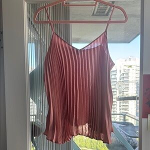 Banana Republic Pleated Pink Camisole